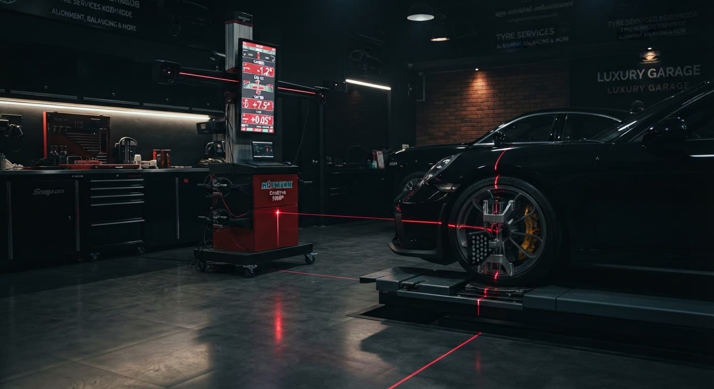 Alignment machine readout screen